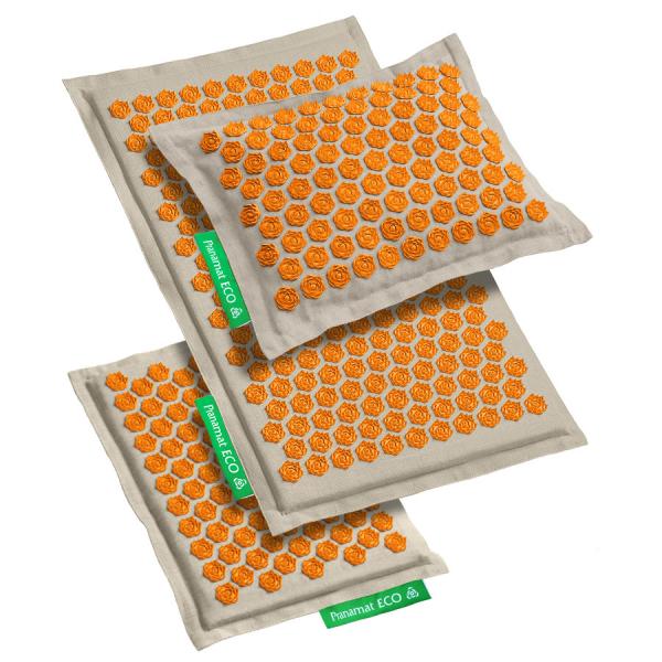 Pranamat ECO + PranaPillow + Mini Natural & Orange