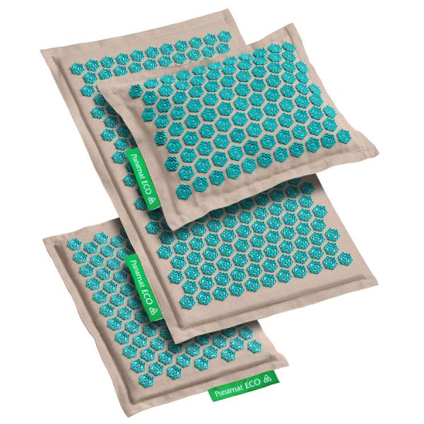 Pranamat ECO + PranaPillow + Mini Natural & Turquoise